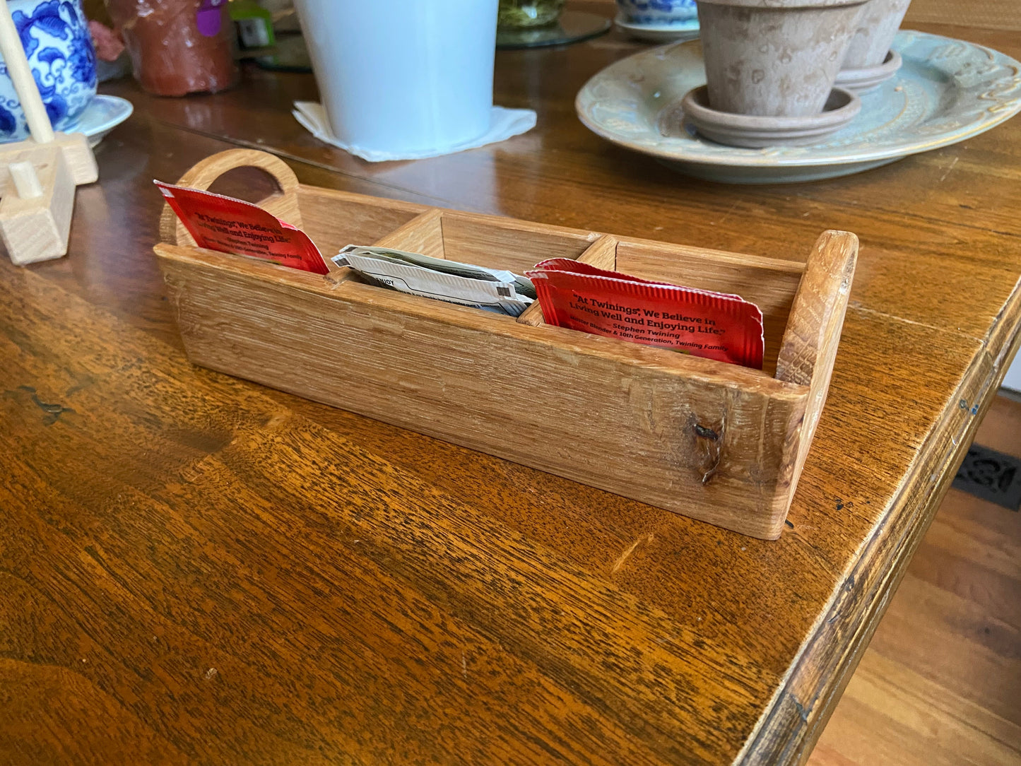 Hand-made tea caddy made from White Oak.