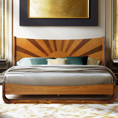 Rorns Sunset Platform Bed Frame With Headboard