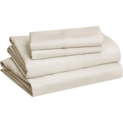 Full Ivory 100-Percent Egyptian Cotton 1000 Thread Count 4-Piece Sheet Set, sateen