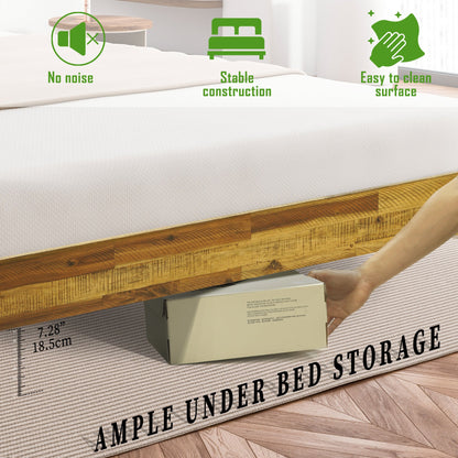 Acacia Sierra Deluxe Wood Platform Bed Frame