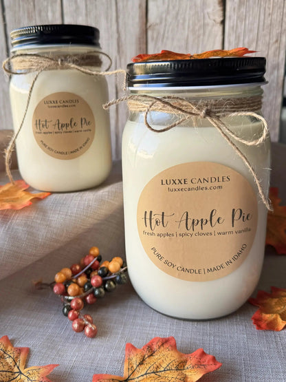 Hot Apple Pie Fall Scent | Organic Soy Candle