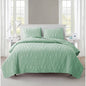 Queen Coastal Beach Starfish Seashell Seahorse Light Green Teal Quilt Set