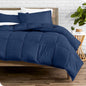 Twin/Twin XL size Super Soft Down Alternative Comforter Set in Navy Blue