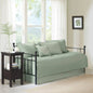 6-Piece Country Cottage Quilted Seafoam Green Reversible Daybed Cover Set