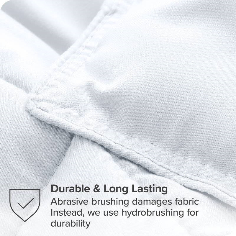Full size Super Soft Microfiber Down Alternative Comforter Set White